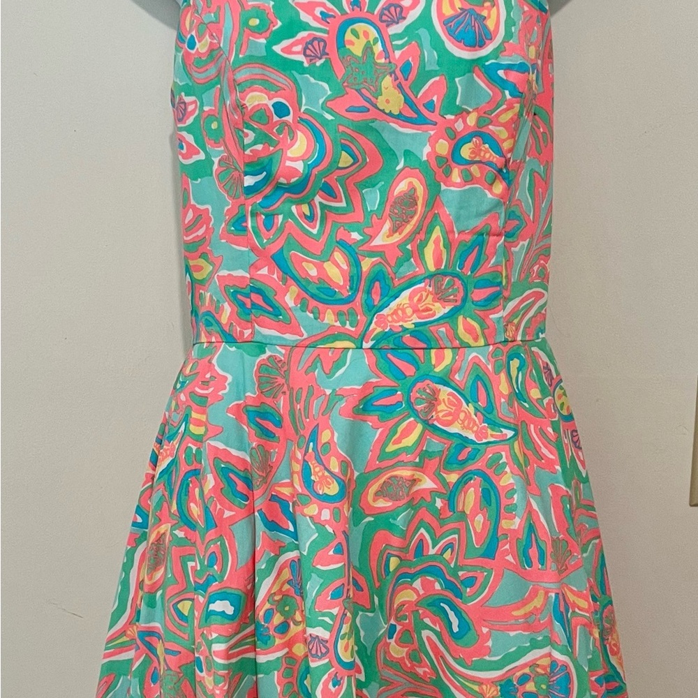 NWOT! Lilly Pulitzer Zo Dress-Sand Bar Blu Make a Splash Print. - Picture 14 of 15